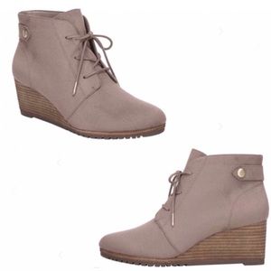 Tan Taupe Dr. Scholl’s Wedge Booties - Size 8.5 NWT